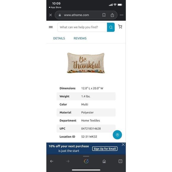 Gauvin Be Thankful Autumn Throw Pillow Home Textile Decoration Brown 12x20'' - Picture 2 of 5